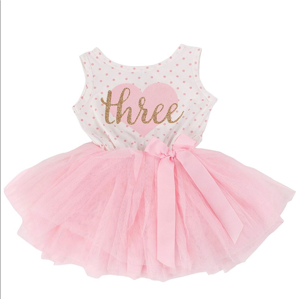 3 year old birthday tutu- new
